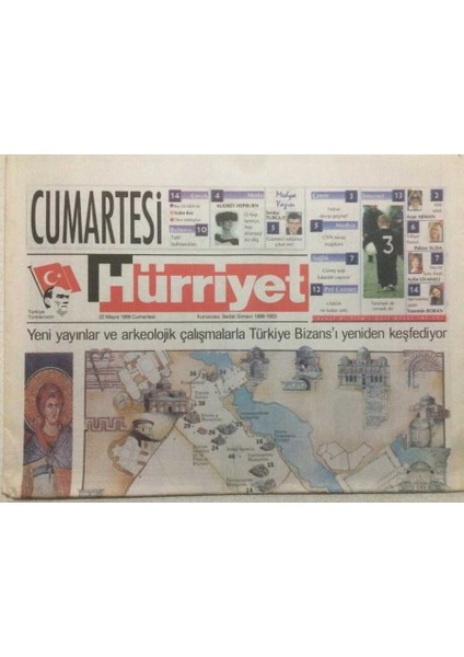 Hürriyet Gazetesi Cumartesi Eki 22 Mayıs 1999 - Konuşulan Bizans GZ47911