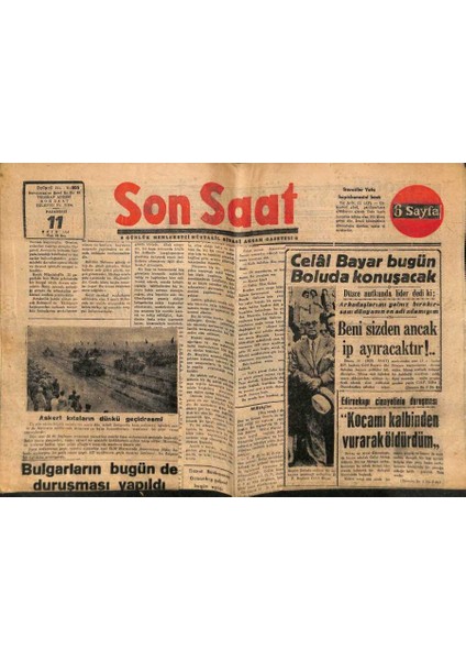 Son Saat Gazetesi 11 Ekim 1948 - Edirnekapı Cinayetinin Duruşması GZ71378