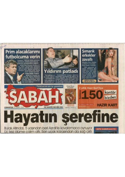 Sabah Gazetesi - 15 Şubat 2003 - Amerikan 4x4 Timi Sınırı Geçti, Abd Jeep Konvoyu Haburdan Iraka Girdi. GZ48002