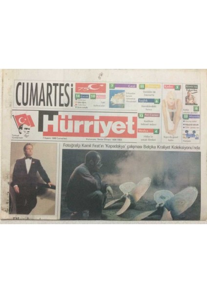 Hürriyet Gazetesi Cumartesi Eki 7 Kasım 1998 - Kraliyet Müzesinde Bir Türk GZ35709