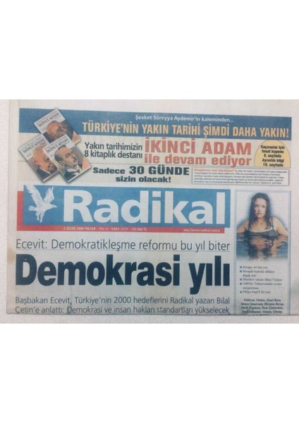 Radikal Gazetesi - 2 Ocak 2000 - Ecevit Demokratikleşme Reformu Bu Yıl Biter GZ46780