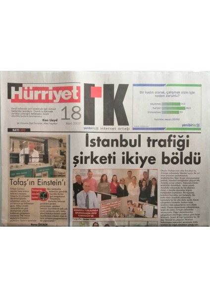 Hürriyet Ik Gazetesi 18 Mart 2007 Patronluğa Hızlı Tırmanış - GZ44353