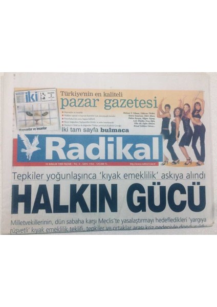 Radikal Gazetesi - 19 Aralık 1999 - Halkın Gücü GZ46765
