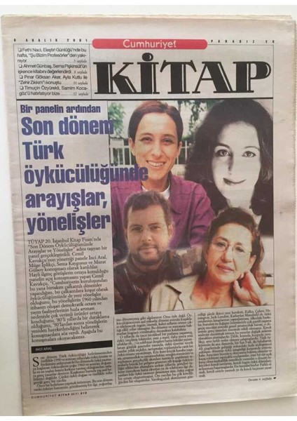 Cumhuriyet Gazetesi Kitap Eki - 6 Aralık 2001 - Son Dönem Türk Öykücülüğünde Arayışlar Yönelişler - GZ43585