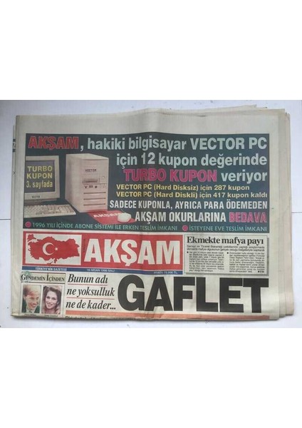 Akşam Gazetesi 16 Nisan 1996 - Ecevitin Irak Planı GZ7101