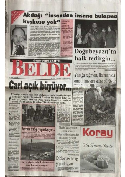 Belde Gazetesi 8 Ocak 2006-CHENEY11 Eylülde Pentagonda Düzenlenen Saldırı Önlenebilirdi GZ45008