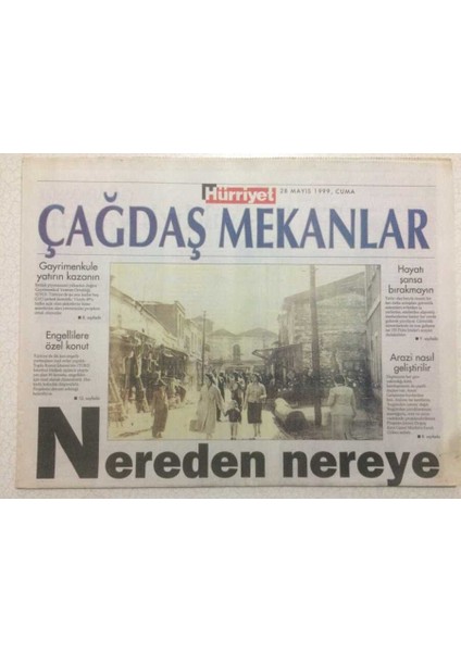 Hürriyet Gazetesi Çağdaş Mekanlar Eki 28 Mayıs 1999 - Nereden Nereye GZ47041