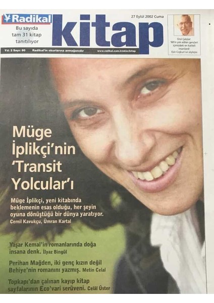 Radikal Gazetesi Kitap Eki 27 Eylül 2002 Sayı80 -Bu Sayıda Tam 31 Kitap Tanıtılıyor GZ30558