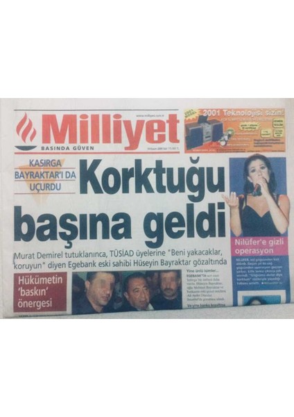 Milliyet Gazetesi - 14 Kasım 2000 - Nilüfere Gizli Operasyon,türkan Şoray Yeşilçamın En Pahalı Filminde Oynayacak GZ46555