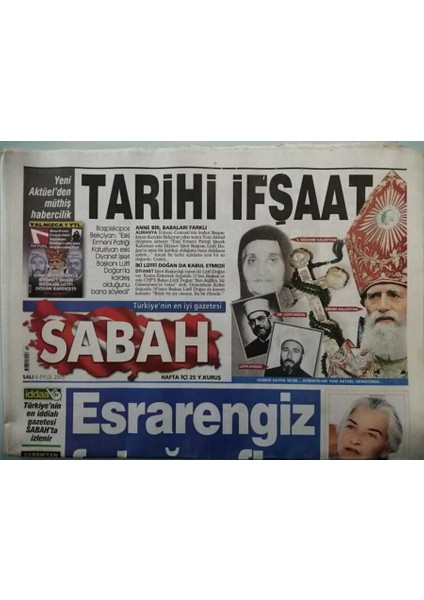 Sabah Gazetesi 6 Eylül 2005 Baykaldan Ersoya 300 Milyarlık Dava - GZ44685