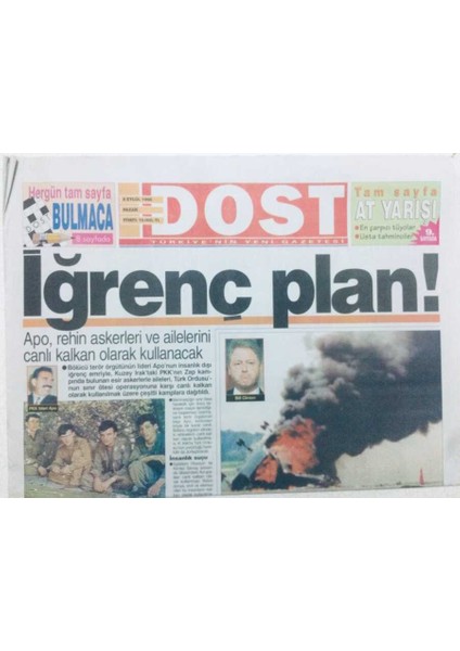 Dost Gazetesi - 8 Eylül 1996 - Iğrenç Plan, Sibel Can Yağmura Rağmen Konseri Kesmedi GZ46084