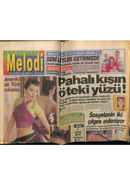 Sabah Gazetesi Melodi Eki 3 Şubat 1990 - Pahalı Kışın Öteki Yüzü GZ75402