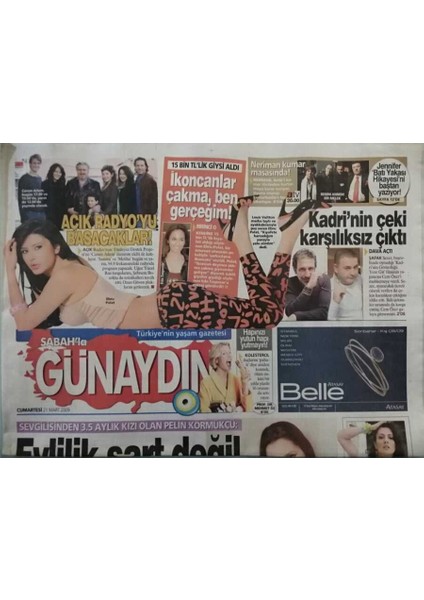 Sabah Günaydın Gazetesi 21 Mart 2009 Sesi Olan Sanatçı Polemik Istemez -GZ44691 fiyatları