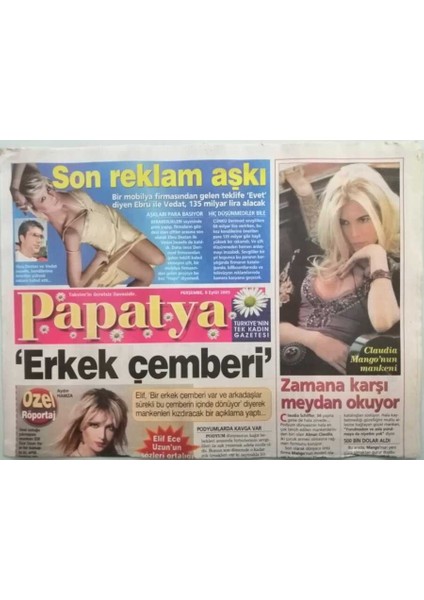 Takvim Gazetesi Papatya Eki 8 Eylül 2005 Zamana Karşı Meydan Okuyor -GZ44662 fiyatları
