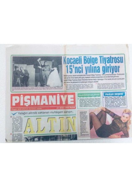 Kocaeli Gazetesi Pişmaniye Eki - 31 Ocak 1993 - Sibel Canın Canı Sıkılıyor GZ46354 fiyatları