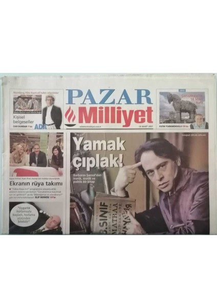 Milliyet Pazar Gazetesi 19 Mart 2007 Istanbul Zencileri Kualisyonu - GZ44847 fiyatları