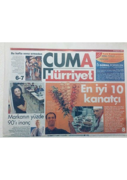 Hürriyet Gazetesi Cuma Eki 29 Ağustos 2003 - Lara Croft Hopluyor Zıplıyor GZ46968