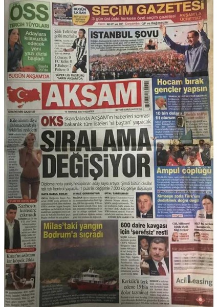 Akşam Gazetesi 16 Nisan 2007- Roberto Carlos Fenere Layık Olacağım GZ45510 fiyatları