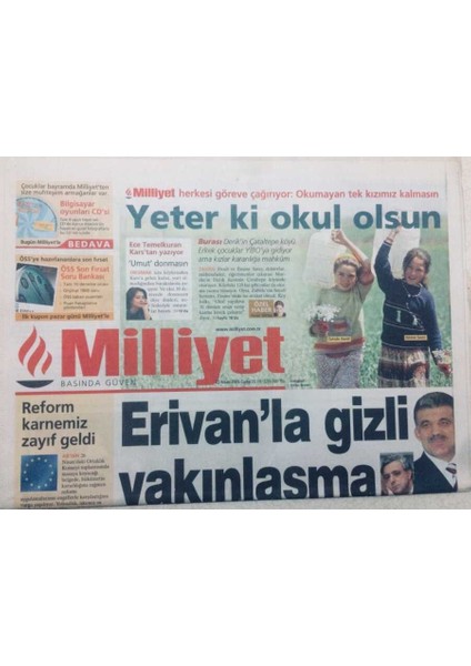 Milliyet Gazetesi 22 Nisan 2005 - Da Vincinin Kadrosu Hazır GZ46984