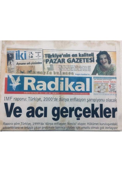 Radikal Gazetesi 30 Mayıs 1999 - Mudanyada Apo Izdihamı GZ47667
