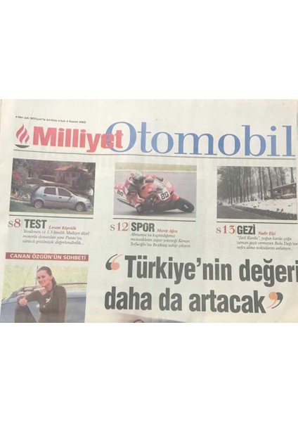 Milliyet Gazetesi Otomobil Eki 4 Kasım 2003 -Giyecek Birşeyim Yok Derdimiz Tarih Oluyor -Nissanın Ceo Su Ghosn A Göre Türkiyenin Yıldızı Parlayacak GZ36422