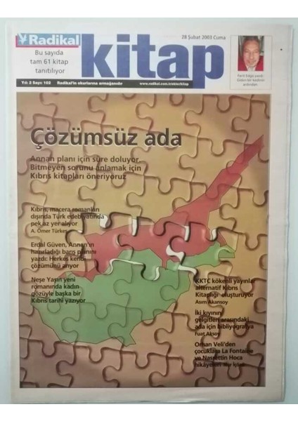 Radikal Gazetesi Kitap Eki 28 Şubat 2003 Çözümsüz Ada -GZ33206