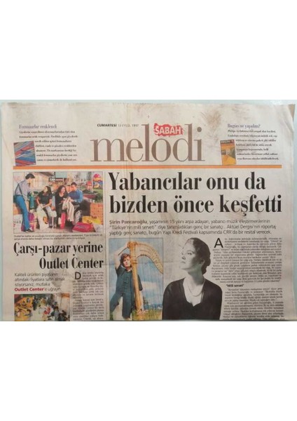 Sabah Gazetesi Melodi Eki 13 Eylül 1997 Barış Manço Ile 7den 77YE -GZ44491