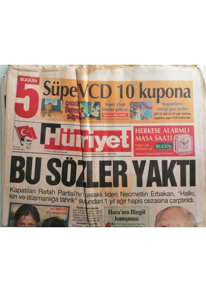 Hürriyet Gazetesi 11 Mart 2000 Hülya Koç Yiğit Halit Refiğle Birlikte Geliştirdikleri Adnan Menderes Film Projesine Sponsor Arıyor - GZ44572 fiyatları