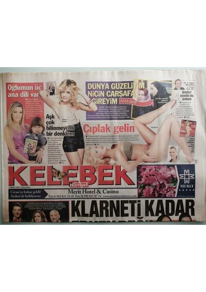 Hürriyet Gazetesi Kelebek Eki 4 Mart 2009 Milanoda Moda Şov - Ajdanın Sevgilisi Ile Nasıl Çıktım - GZ44578