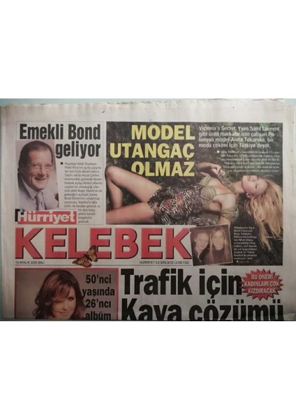 Hürriyet Gazetesi Kelebek Eki 13 Aralık 2005 Çilingiroğlunun Trafik Sorununu Çözmek Için Getirdiği Öneri Eski Eşini De Kızdıracak -GZ44395 fiyatları