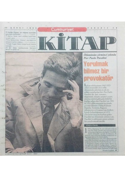 Cumhuriyet Gazetesi Kitap Eki - 23 Şubat 1995 - Yorulmak Bilmez Bir Provokatör GZ46001