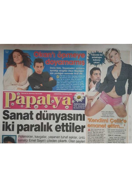 Papatya (Takvim Gazetesi Eki) 19 Kasım 2005-ALIŞANPOPÇULAR Uyusun,türkücüler Revaçta GZ45654 fiyatları
