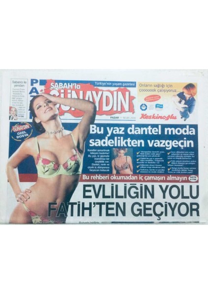 Sabah Gazetesi Günaydın Eki - 11 Nisan 2004 - Ipek Tuzcuoğlu Ruhumu Ele Geçirdiler Ama Bedenimi Asla GZ46431 fiyatları