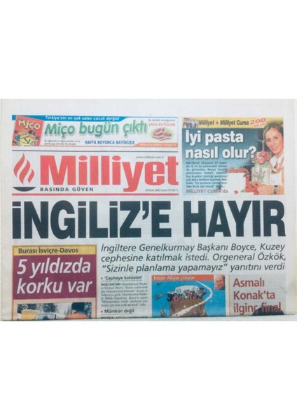 Milliyet Gazetesi - 24 Ocak 2003 - Asmalı Konakta Ilginç Final, Mankenin Itirafları GZ46022