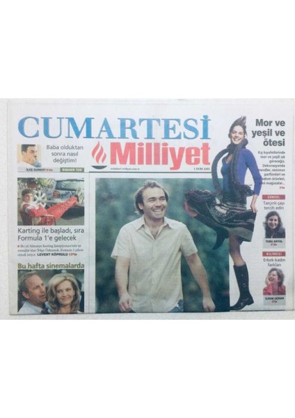 Milliyet Gazetesi Cumartesi Eki - 1 Ekim 2005 - Engin Günaydın Başrol Oynamak Istemiyorum GZ46033