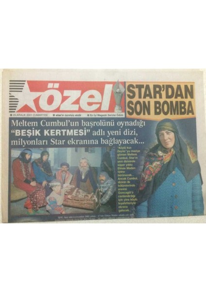 Star Gazetesi Özel Eki 29 Aralık 2001 - 40 Yıllık Aşk, Deniz Akkaya Hedef Tahtası Oldum GZ47783