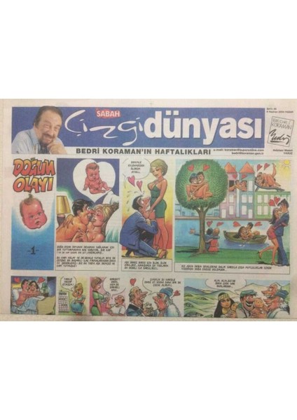 Sabah Gazetesi Çizgi Dünyası Eki 6 Haziran 2004 - Doğum Olayı 1 GZ50617