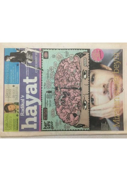 Radikal Gazetesi Hayat Eki 13 Kasım 2010 - Mizahın Süper Beyni GZ50651