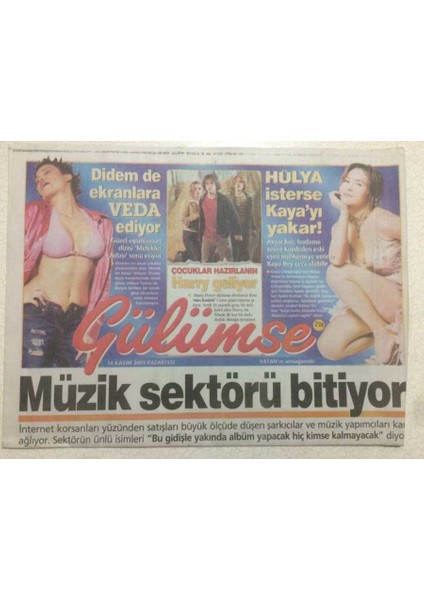 Vatan Gazetesi Gülümse Eki 14 Kasım 2005 - Hülya Avşar Isterse Kayayı Yakar GZ47283