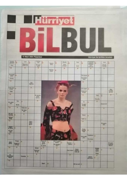 Hürriyet Gazetesi Bulmaca Eki 15 Mart 2004 -GZ44318 fiyatları