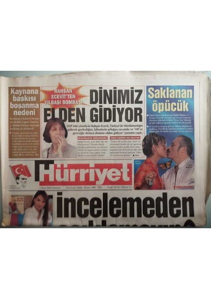 Hürriyet Gazetesi 3 Ocak 2005 Zuhali Hayata Döndüren Gece - GZ44341