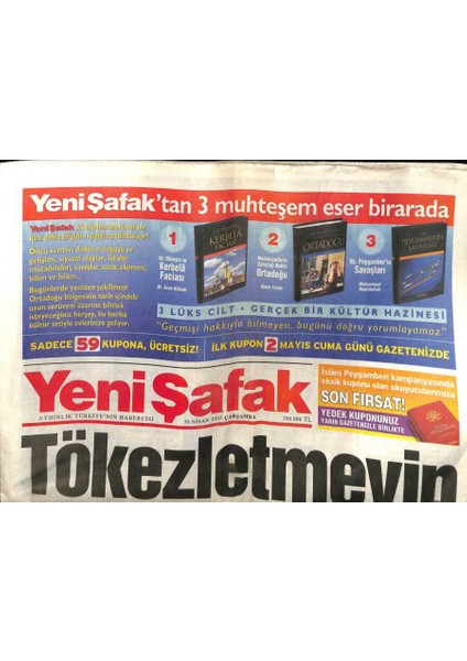 Yeni Şafak Gazetesi 30 Nisan 2003 - Cem ve Hakan Uzan Ürdün Vatandaşı Mı? GZ61394 fiyatları