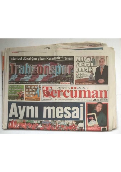 Tercüman Gazetesi 24 Aralık 2006 - 1.2 Milyar Tl Vergi Kaçıran Patron Kim ? GZ5956