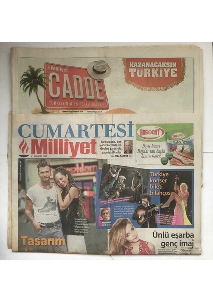 Milliyet Cumartesi Gazetesi Cadde Eki Ile 21 Ağustos 2010 - Tasarım Dünyasının Tencere ve Kapağıyız GZ5968