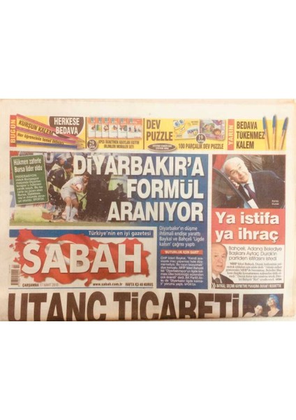 Sabah Gazetesi 17 Mart 2010 - Yıldızların Engellilerle Düeti GZ40213