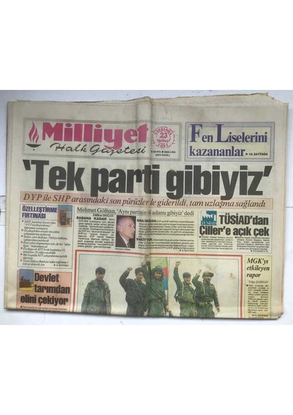 Milliyet Halk Gazetesi 23 Haziran 1993 - Bakü Teslim GZ7118 fiyatları