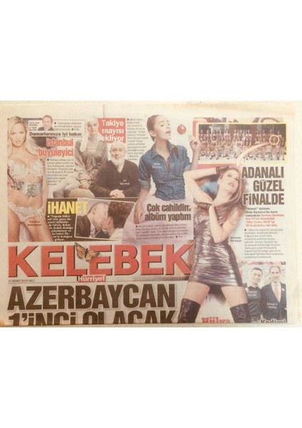 Hürriyet Gazetesi Kelebek Eki 23 Mart 2010 - Azerbaycan 1.olacak GZ40111