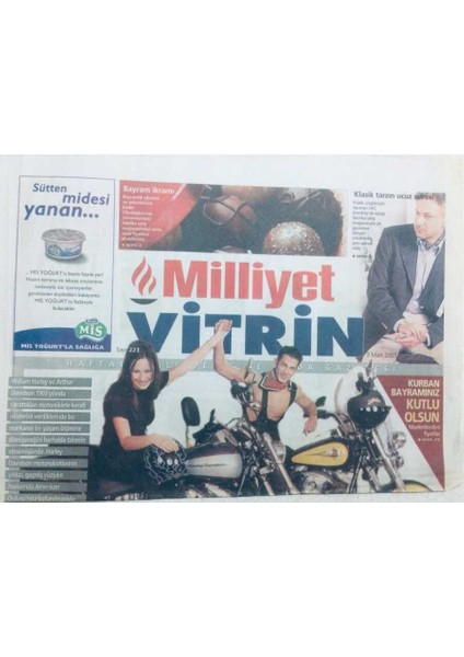 Milliyet Gazetesi Vitrin Eki 3 Mart 2001 - Lezzetli Vücutlar, Asi Ruh Kadınları Saracak GZ43066