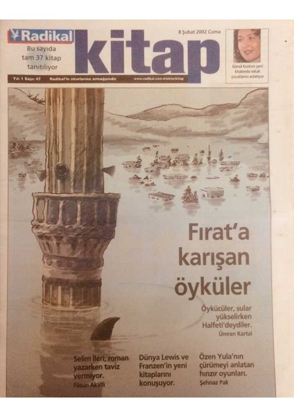 Radikal Gazetesi Kitap Eki 8 Şubat 2002 - Fırata Karışan Köyler GZ40059