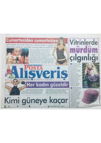 Posta Gazetesi Alışveriş Eki 16 Aralık 2006 - Vitrinlerde Mürdüm Çılgınlığı GZ42961